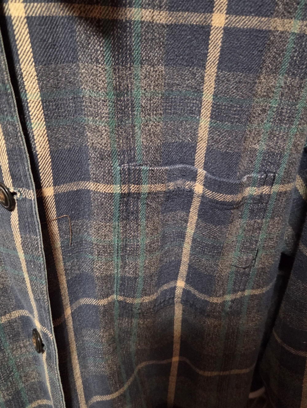 Vintage Geoffrey Beene Reversible Green & Plaid Barn Field Chore Jacket Large - Picture 10 of 12